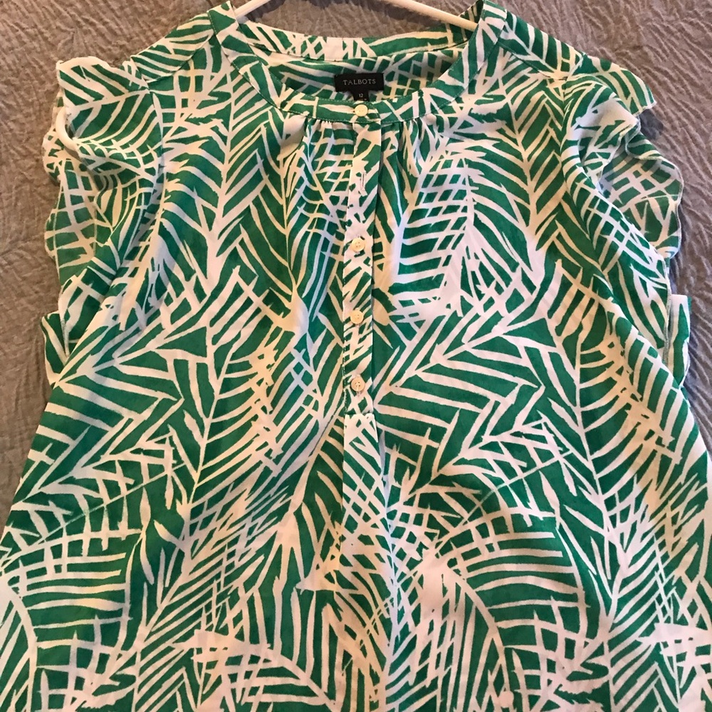 Talbots printed blouse